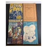 4 vintage song books for children