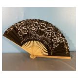 Vintage Asian art hand fan