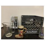 Plastic crate Suiza Foods, wireless remote, glass