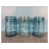 3 Mason Jars- 2 Ball & 1 Atlas