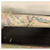 2 RARE rolls of Mid Century Modern Pink Blue Swan