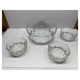 Vintage Glass Salad set