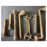 Antique Railroad spikes, tire irons and more