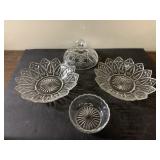 Vintage Sunflower bowls & candy dish