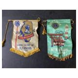Two Vintage Lions Club banners
