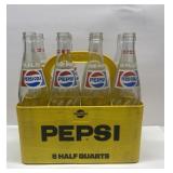 Vintage Pepsi Cola Glass Bottle One Pint Swirl 16