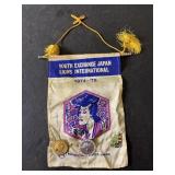 1974-75 Lions banner Japan with three Japanese