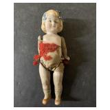 Antique Germany 8" tall jointed porcelain doll
