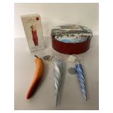 2 glass ornaments, made in Germany and Poland,