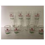 Vintage Anheuser Busch Budweiser Christmas glasses