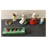 Vintage Lefton Japan & more figurines, Tiny Manger