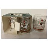 NEW OLD STOCK Christmas Carousel Horse glasses