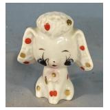 Vintage Japan 2 1/2" tall polka dot poodle