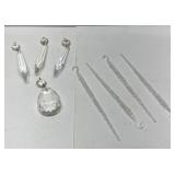 Vintage glass chandelier crystals & plastic