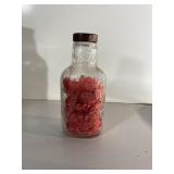 Antique Glass bottle coin bank