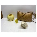 Smiley Face Planter, Frog Statue, and More