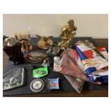 2 nylon flags w/ eagles & more