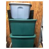 Three totes with lids