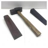 Vintage wedges and hammer