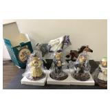 6" tall Upstairs bears all in box and 2 plastic