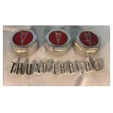Vintage Thunderbird badge letters & more