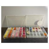 Cross stitching embroidery floss thread in cases