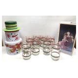 CUTE Snowman Tin Stacking Planter container,