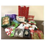 NEW & SEALED Christmas-stockings, tassels, snow-