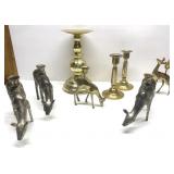 Vintage brass-deer, candle holders