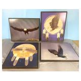 Vintage Eagle wood plaque wall hangings