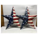 18" Across USA  Americana Metal Flag Stars