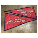 2011 St Louis Cardinals World Champions pennants