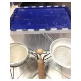 Tote & vintage applesauce making strainer &