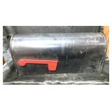 Large 19" across metal black mail box w/ eagle