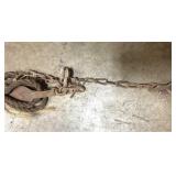 Vintage Wire rope w/ chain & pulleys