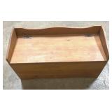 Vintage wood kids toy chest & bench-15x37x15"