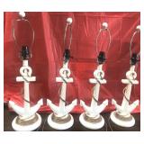 4 SUPER CUTE Anchor Lamps-25" tall
