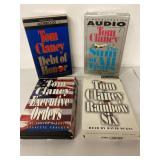 Vintage Tom Clancy audio books on cassettes