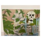 Vintage 12x16 canvas painting