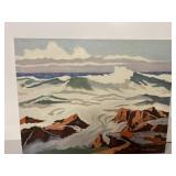 Vintage 14x18" canvas painting