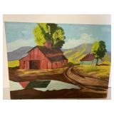 Vintage 12x16" canvas painting