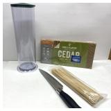 Cedar Grilling Planks, Alpine Cuisine Knife, &