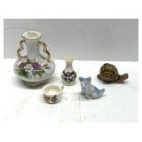Vintage miniature animals, vases & more