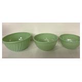 Mid Century Modern Fire King Jadeite nesting