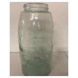 Antique 9" tall Mason Jar blue glass-