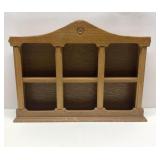 Vintage wood display shelf-15" across