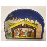 RARE Tabletop Nativity Scene by Glolite-12"x9 1/2"