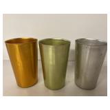 Retro Bascal aluminum tumblers- 4 1/2" tall