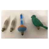 Antique Christmas Lights-Bubble Lamp, Bird & more-