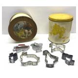 Vintage cookie cutters & tins